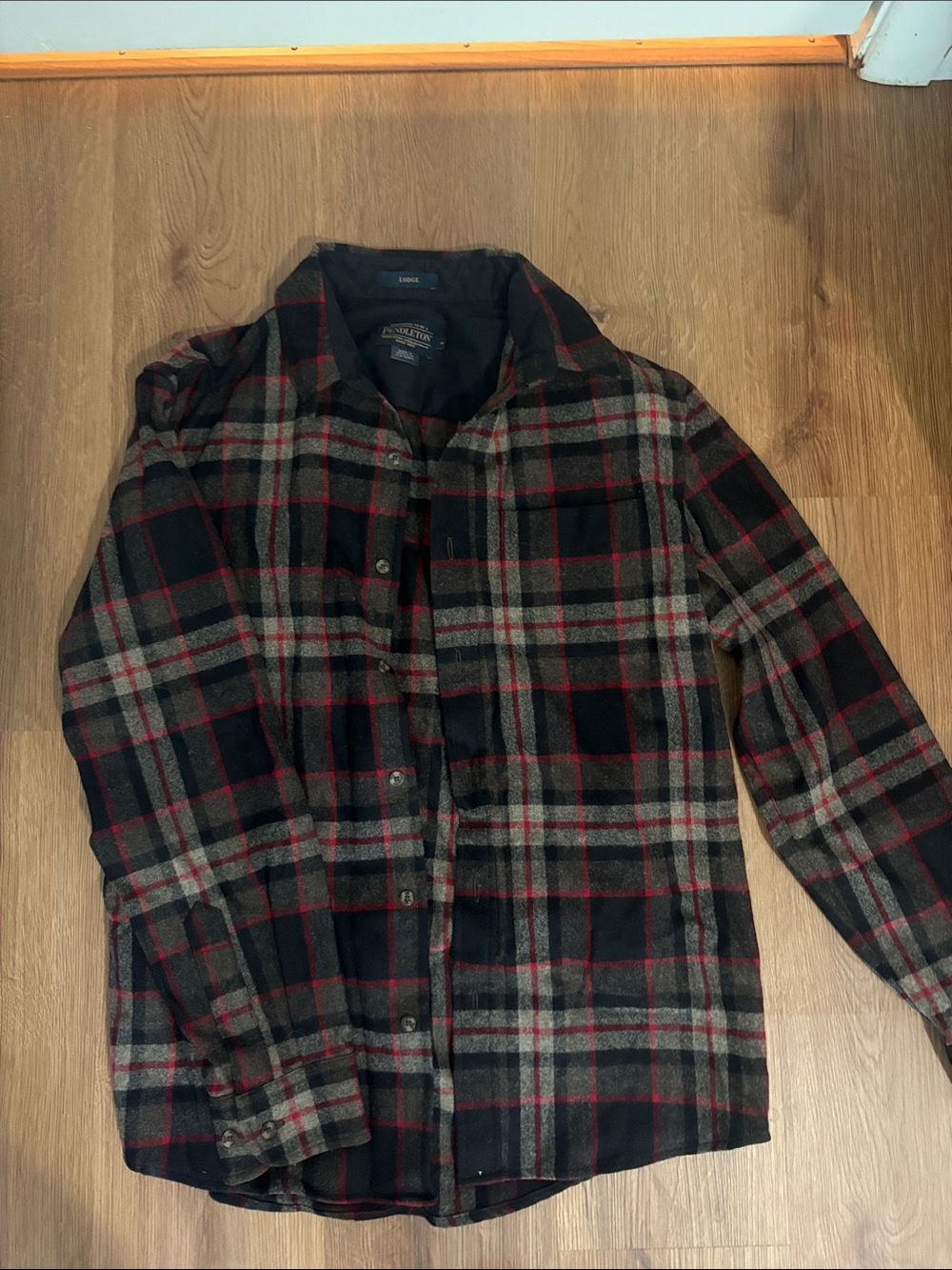 Pendleton Men's Plaid Button-Up Jacket Shirt